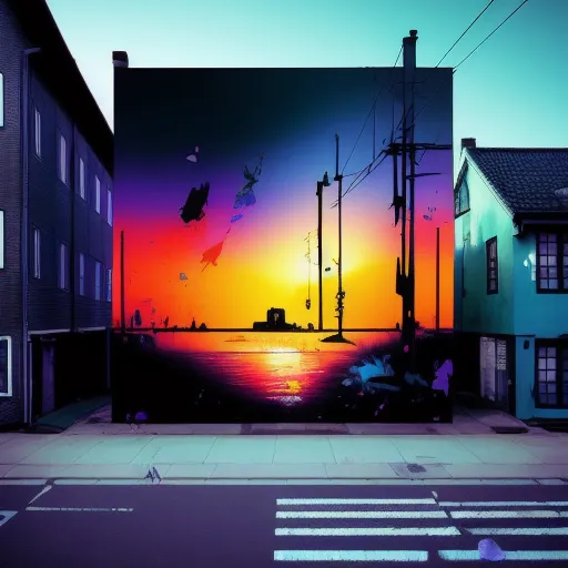 inverted colors, street art, Lee Man - AI Photo Generator - starryai