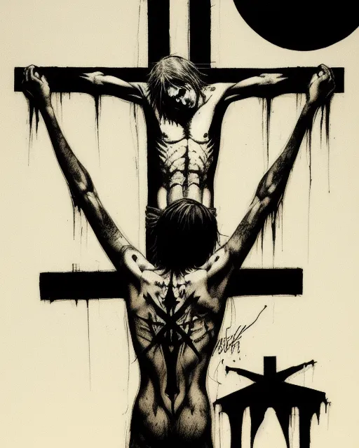 Sanctity at crucifixion demons - Free AI Photo Generator - starryai