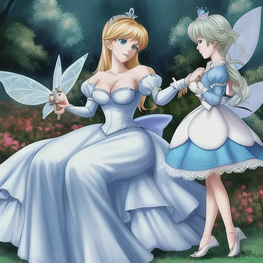 Cinderella her fairy Godmother - Free AI Photo Generator - starryai