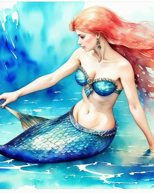Pin by Eve Adamson on Mermaids | Easy mermaid drawing, Realistic mermaid  drawing, Mermaid drawings