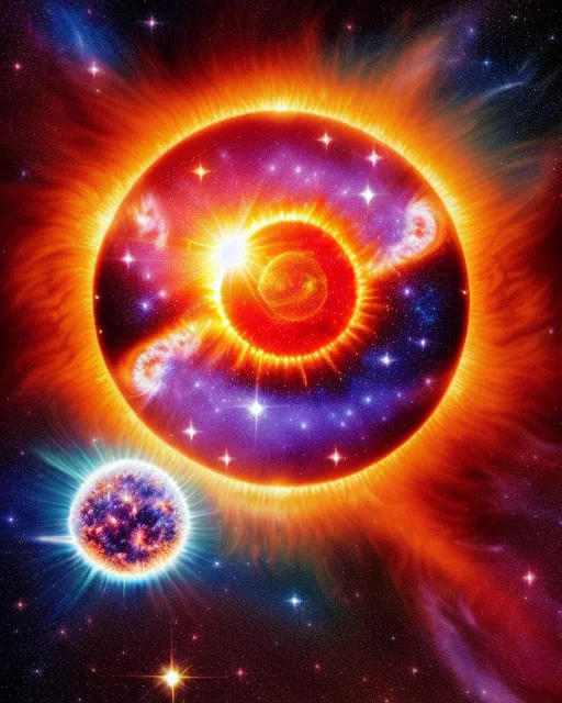 sun going supernova - Free AI Photo Generator - starryai
