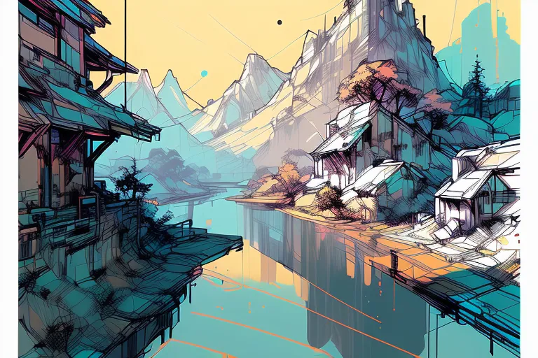 A mountain landscape - Free AI Photo Generator - starryai