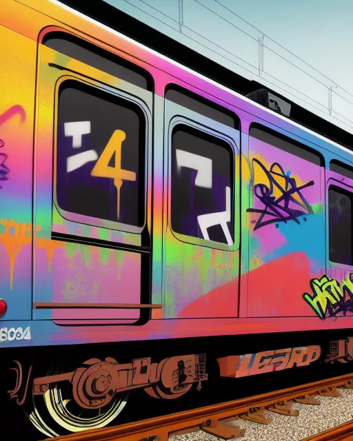 train graffiti art