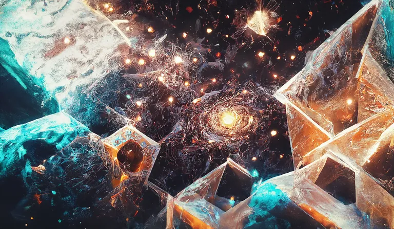 Geometry creation galaxy - Free AI Photo Generator - starryai