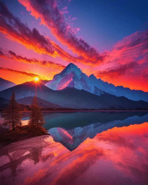 beautiful sunrise mountains