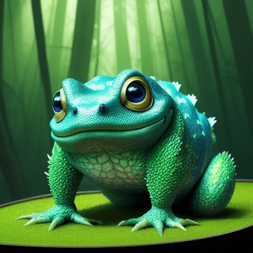 Frogs a Highly Detailed and Hyper Realistic Digital Art Graphic of