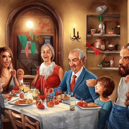 italian family dinner