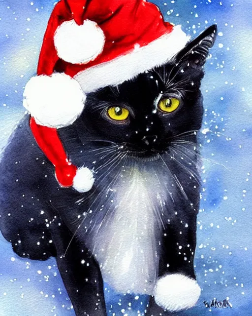 christmas santa cat profile picture