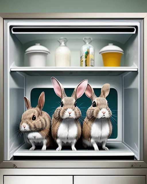 Rebellious Rabbits Rebellious rowdy reckless rabbits - Free AI Photo Generator - starryai