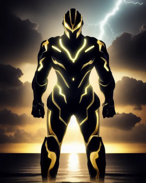 Viewing a lighting storm dark - Free AI Photo Generator - starryai