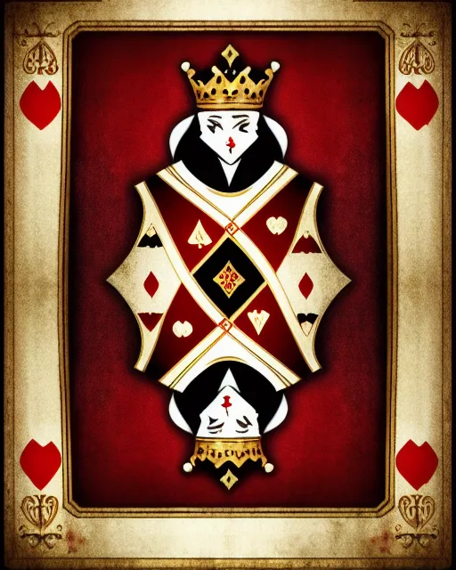 King of hearts, hyper realistic, dark ages war background, Royal
