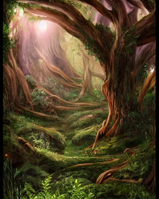 Elven forest - AI Photo Generator - starryai