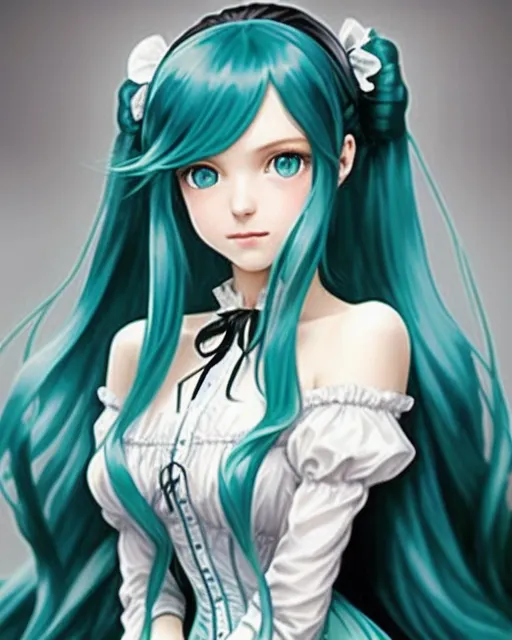 Anime art very beautiful Hatsune miku - AI Photo Generator - starryai