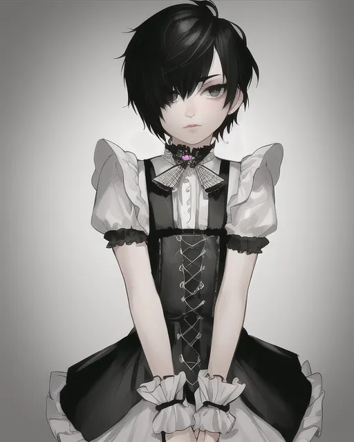 Edgey lolita boy - AI Photo Generator - starryai