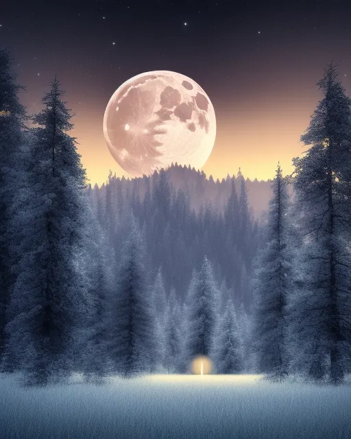 Magical mountains during night - Free AI Photo Generator - starryai