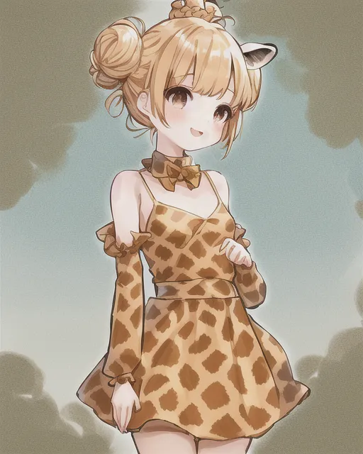 Yotsuba & Giraffes! | Character art, Animal line drawings, Giraffe drawing