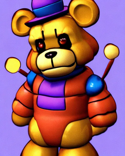 Freddy Fazbear, Cutesy - Ai Photo Generator - Starryai