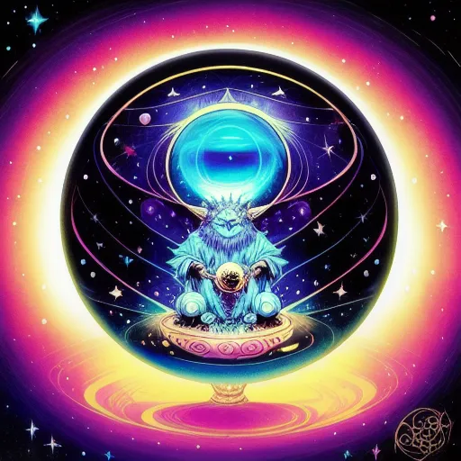 Wizard Holding a Crystal Ball It. - Free AI Photo Generator - starryai