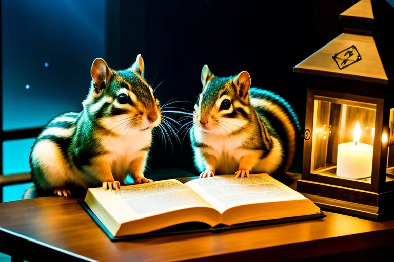 A chipmunk reading a magic book - Free AI Photo Generator - starryai