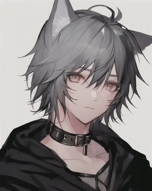 Modern Anime Boy Vtuber with Wolf Ears Vibrant Character Design | MUSE AI