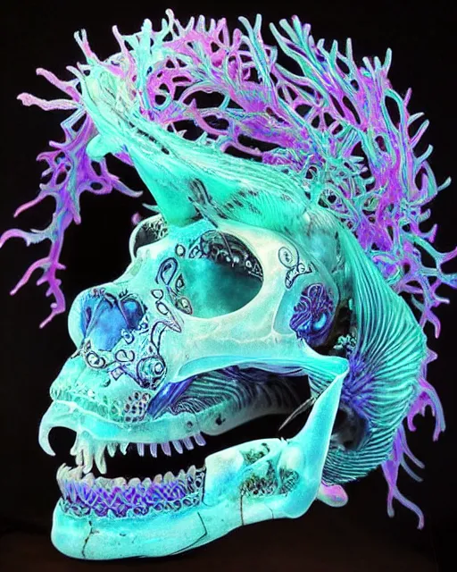 Skeleton Under Water Aesthetic Vibe - Cover Art Market
