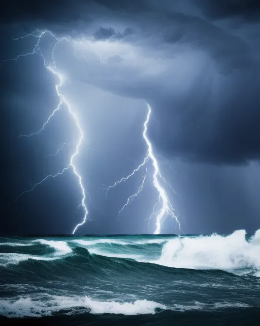 Lightning storm - Free AI Photo Generator - starryai