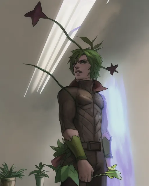 super hero with plant powers