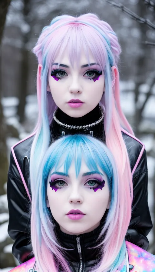 pastel goth hair colors