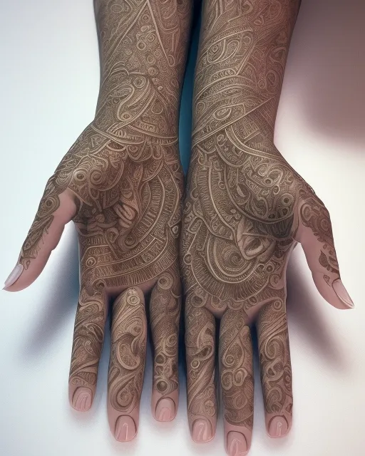 Henna Tattoo on Woman Hands, Artist Drawing Arabic Mehndi Stock Photo -  Image of ritual, master: 228537456