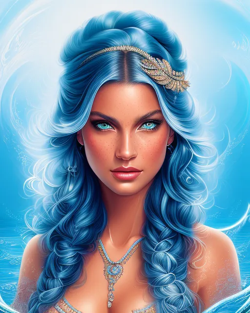 Goddess Water, digital painting, art, - AI Photo Generator - starryai