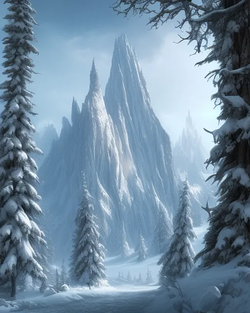 Peaks eversnow mountains - Free AI Photo Generator - starryai