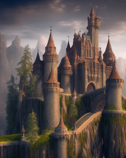 Fantasy Castle Concept Art - AI Photo Generator - starryai