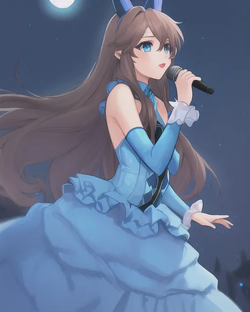 Blue in the moonlight