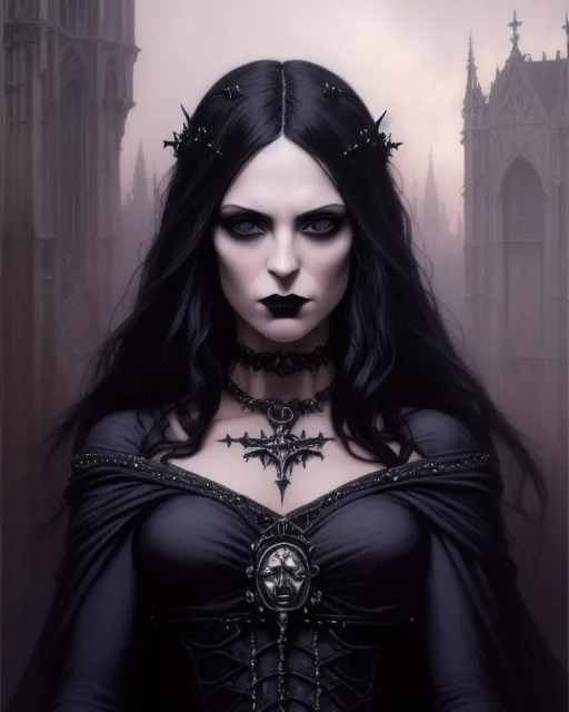 Gothic goddess, greg rutkowski, - AI Photo Generator - starryai