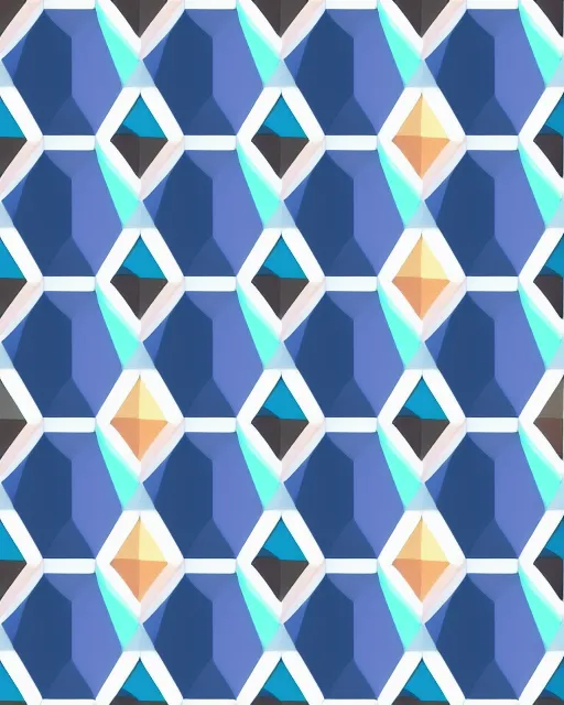 Colorful hexagonal geometric - Free AI Photo Generator - starryai