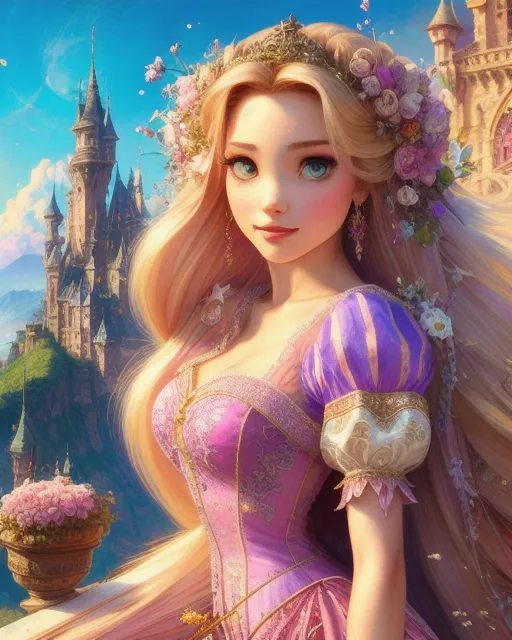 AI Art: rapunzel by @jymojj