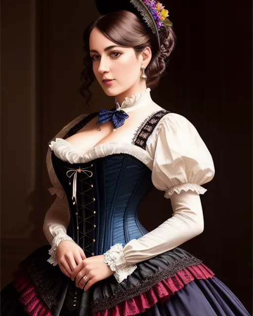 Beauty detailed Victorian corset hd, - AI Photo Generator - starryai