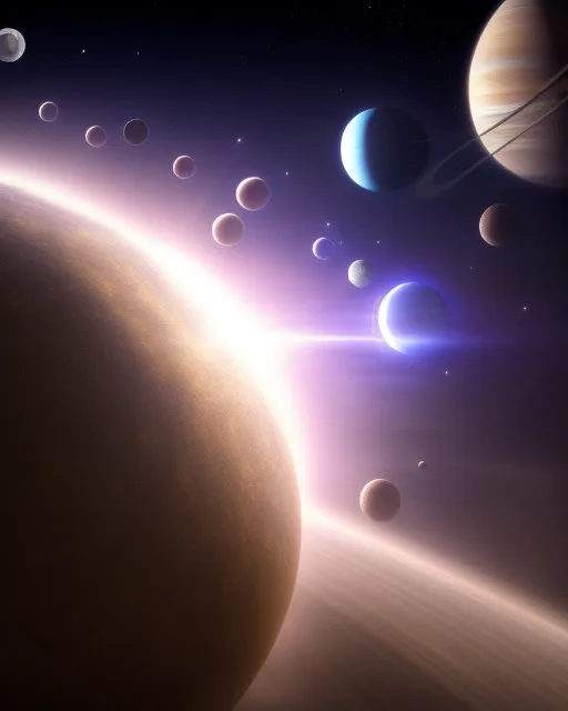 Custom planets a solar system - Free AI Photo Generator - starryai