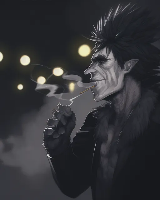 Monster smoking 