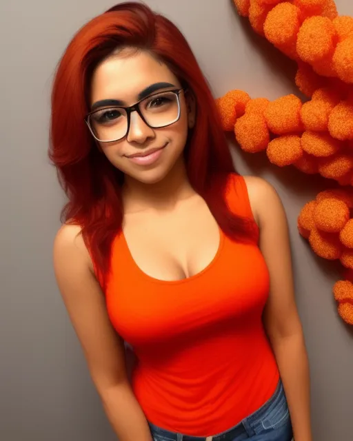 Mexican hot Cheeto girl with glasses