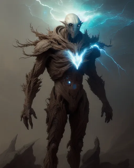Humanoid creature no face fabric - Free AI Photo Generator - starryai