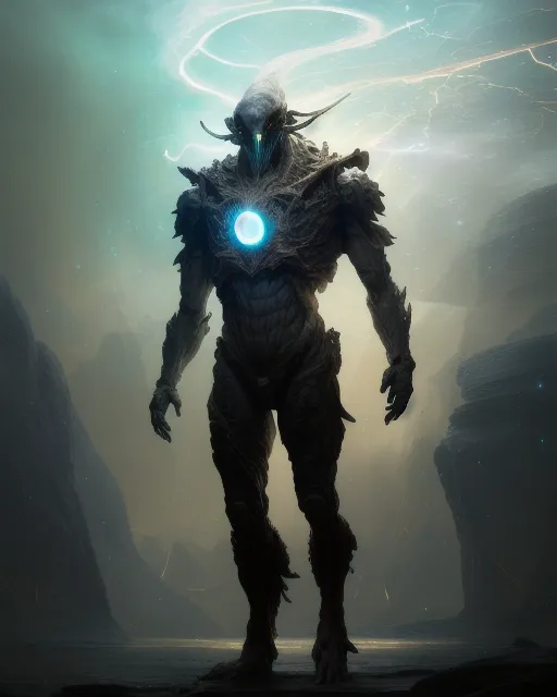 Humanoid creature no face fabric - Free AI Photo Generator - starryai