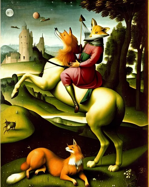 Renaissance Fox Hunting. - Free AI Photo Generator - starryai