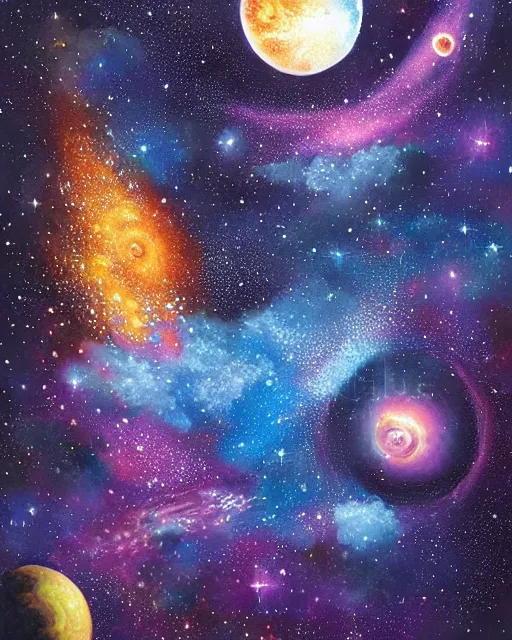 outer space galaxy dreaming stars - Free AI Photo Generator - starryai