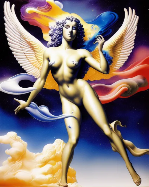 splatter paint, wide angel, super - Free AI Photo Generator - starryai
