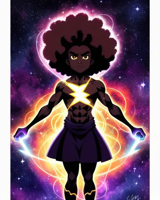Cosmic Storm God - Free AI Photo Generator - starryai