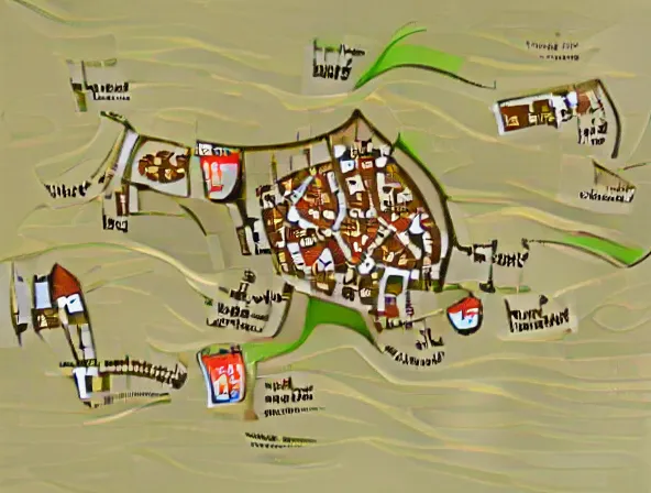 Map medieval town - Free AI Photo Generator - starryai