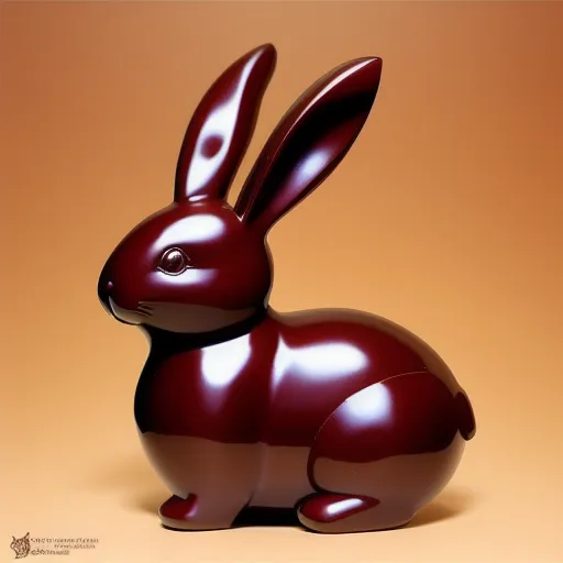 Massive Chocolate bunny in a chocolate bunny factory, detailed, cute, , beautiful, hyperdetailed, photorealistic, in the style of Mark brooks