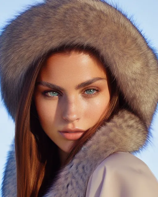 Female who a fur coat - Free AI Photo Generator - starryai