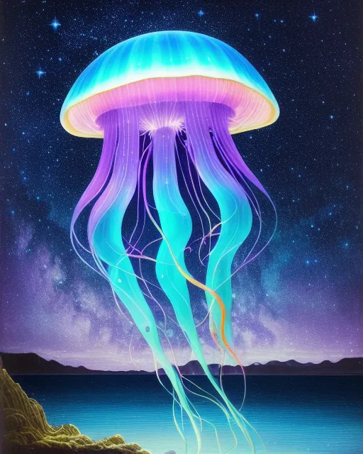 neon rainbow jellyfish